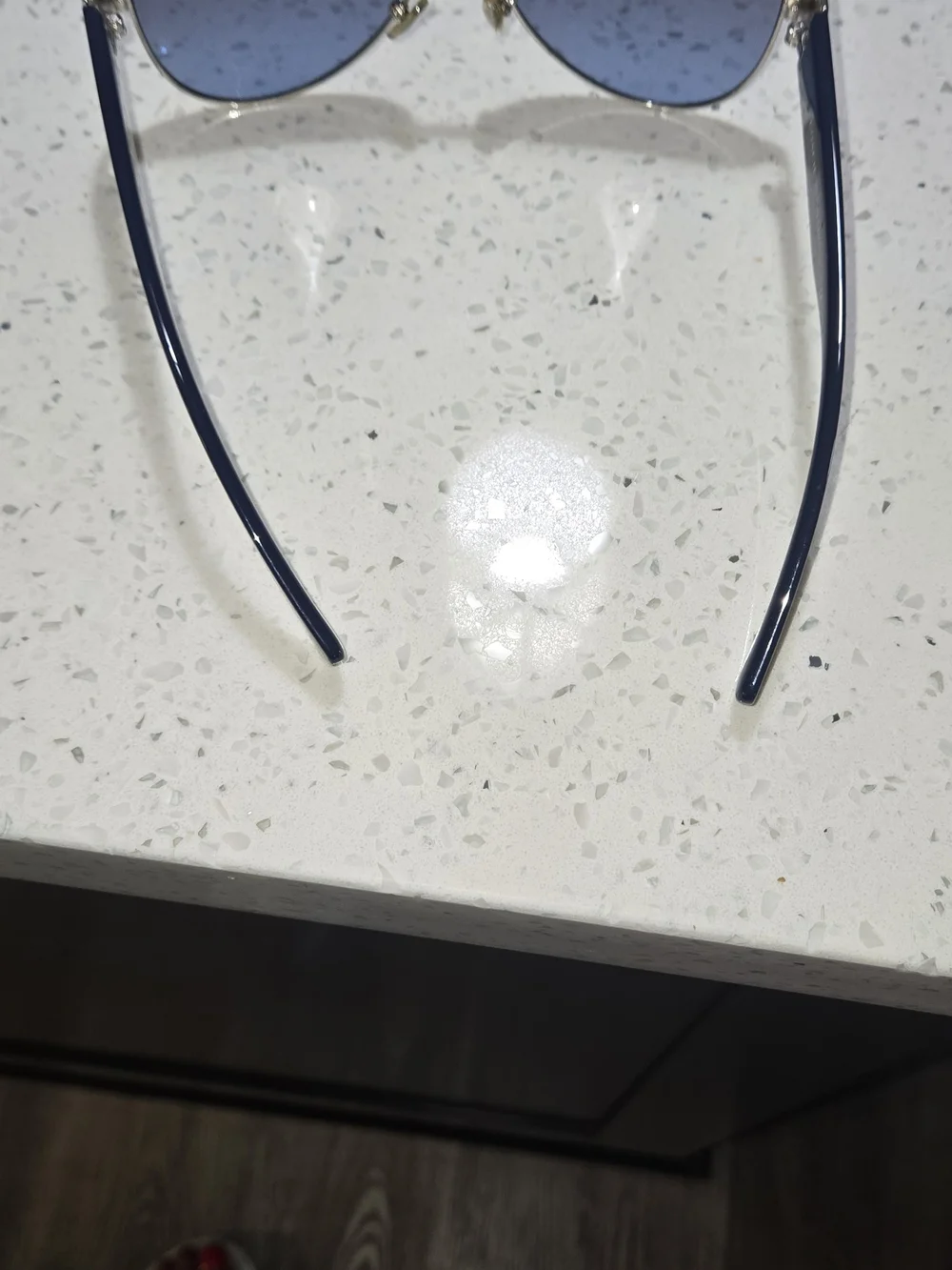 Coach Aviator Sunglasses in Blue with Blue Lenses